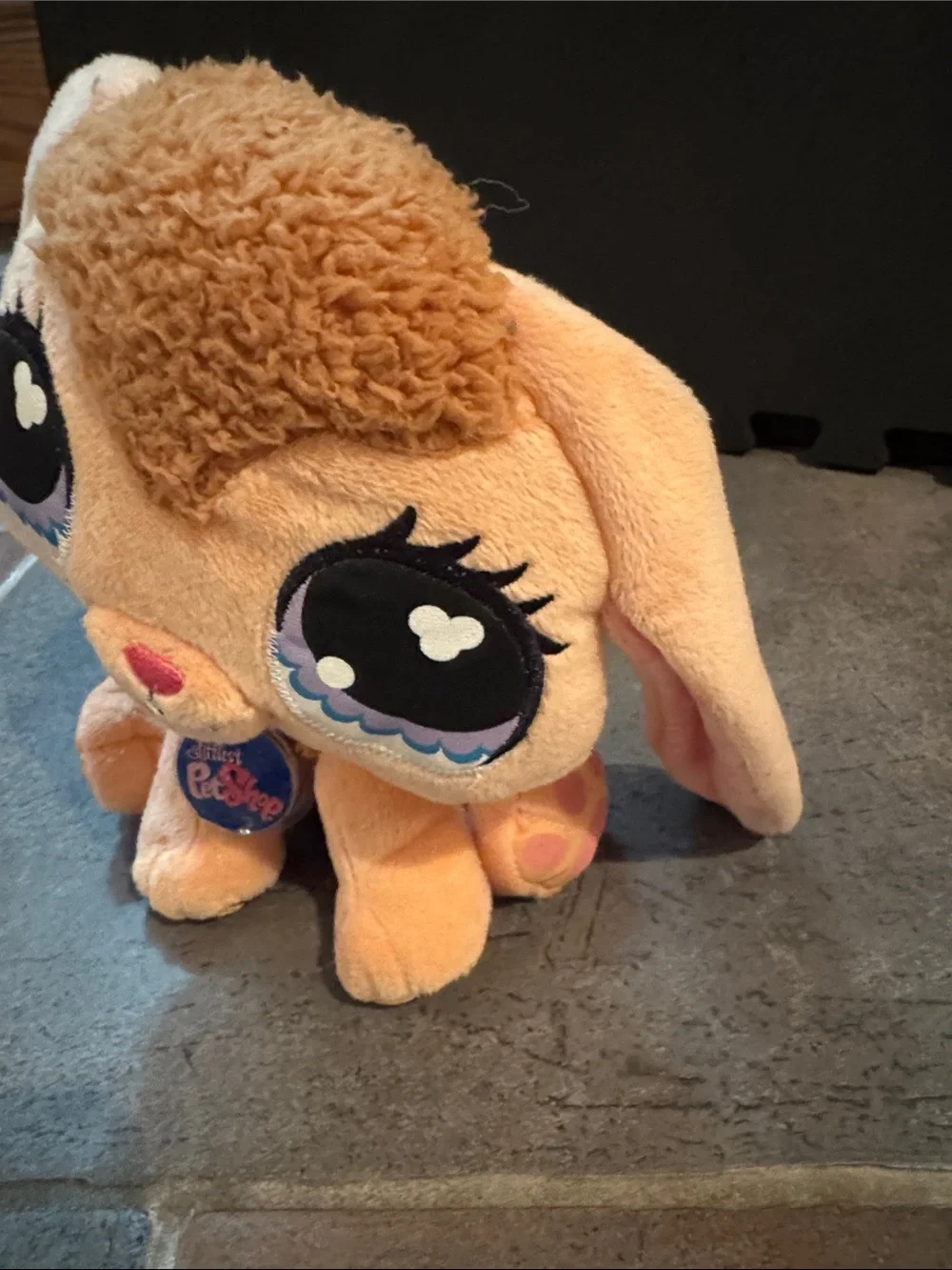 2007 Hasbro Littlest Pet Shop VIP Plush Peach Lop Ear Bunny stuffed animal Toy